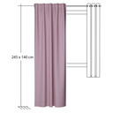 Homing Fertigschal mit verdeckten Schlaufen Galdin rose -  2,45 x 1,4 m