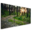 3 stykke lærredstryk, skovnaturvejlandskab