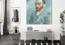 Akrylbillede Pixelart - van Gogh - Selvportræt 1889