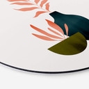 Tableau sur alu-Dibond rond Kubistika - Plantes d'automne