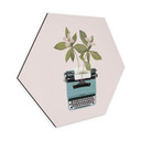 Hexagone - alu-Dibond Frida Floral Studio - Machine à écrire botanique