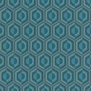 Papier peint intissé Rasch, papier peint à motifs Sophia bleu pétrole