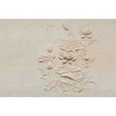 Relief tapet med blomstermønster - elegant 3D vægdesign i creme