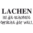 Wandtattoo -  Lachen ist die schönste Sprache der Welt