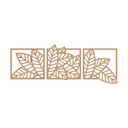 Zestaw liści do dekoracji ścian (3 sztuki) - MDF nature