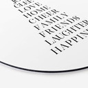 Vægcirkel Blursbyai - Christmas Tree Typography – print på aluminium (Alu-Dibond)
