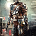 Vlies Fototapete - Mandalorian Fight Posture - 200 x 280 cm