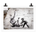 Plakat Banksy'ego w Ukrainie - Mały judoka