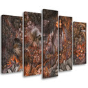 5 stykke lærredstryk Deep Jungle
