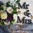MDF bogstaver - Mr&Mrs Serife