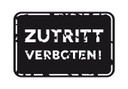 Wandtattoo Zutritt verboten! 01
