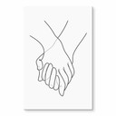 Akrylbillede 1X Studio - Line Art Hand in Hand