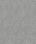 Non-woven tapet med 3D-look i grå grafik 
