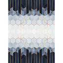 Fototapet - Frederiksson - Blue & White Hexagons