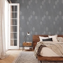 Vliestapete Illustration Modern, Natur in Silber 