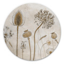 Tableau sur alu-Dibond rond Disher - fleurs séchées