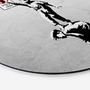 Tableau sur alu-Dibond rond Banksy - Graffiti is a crime