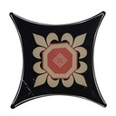 Carrelage adhésif Feuilles d'ornement noir - Set de 10  en 8x8 cm l'un