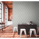 Livingwalls Fleecetapet, Metropolitan Stories Art Deco Ava New York, Grå, Metallic, Hvid