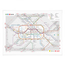 Plakat BVG Berlin - Mapa sieci Berlin