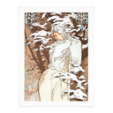 Plakat Pory roku: Zima 1900 - Mucha