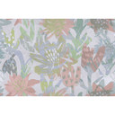 Abstrakt blomstertapet i pastelfarver - non-woven tapet med blomstermønster