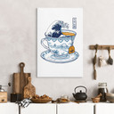 Tableau sur toile Thé grande vague, style Hokusai - Trinidad