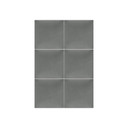Stoffen Wandpanelen Mollis grijs 30x30 cm