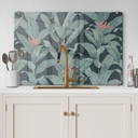 Salpicadero de cocina Urban Jungle Hojas tropicales Verde - Bloomery Decor