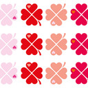 Wandtattoo byGraziela - Bordüre Kleeblatt pink - 120x25 cm