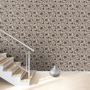 blomstret og non-woven tapet Paraiso sort