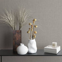Non-woven tapet i tekstil ensfarvet look grå ensfarvet