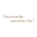MDF-Deko 3D Schriftzug Träume nicht dein Leben... - Natur