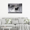 Canvasbillede, Hest i galop 3D-tunnel
