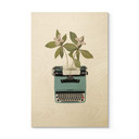 Plakat drewniany Frida Floral Studio - Botaniczna maszyna do pisania
