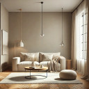 Pintura interior beige satinada mate I Champiñón mate | Espacios abiertos y tranquilos | THE COLOR K