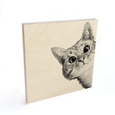 Plakat drewniany Graves - Sneaky Cat - Square