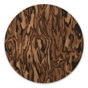Tableau en Bois Ettore Walnut - Veinage de Bois Abstrait - Sir Edward x Grigory Gladarev - Rond