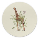 Wandbild Florale Giraffe - Frida Floral Studio - Alu-Dibond - Rund