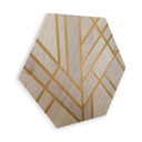 Hexagon Hout berkenfineer - Fredriksson - Golden Hexagons