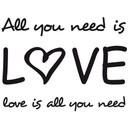 Sticker mural - All you need is Love