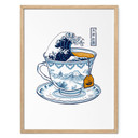 Plakat Rozmiar fali herbaty w stylu Hokusai - Trynidad
