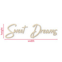 Drewniana dekoracja z napisem 3D Sweet Dreams - Topola