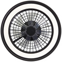 Deckenventilator mit LED-Licht Malea, schwarz, Deckenleuchte