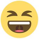 Muursticker Emoji Smiling Face 2