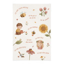Stoffbild mit Affirmationen Blumen - Kraftsätze für Kinder
