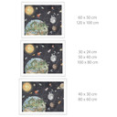 Poster Sonnensystem mit Planeten und Erde - Ms Tiff