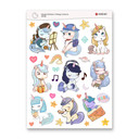 Wallsticker Sticker Manga Enhjørninger