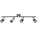 Spotrohr Leonard, gold, 16,8 x 76,5 cm, Metall Strahler