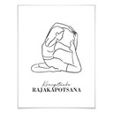 Poster Yoga - Königstaube - Line Art